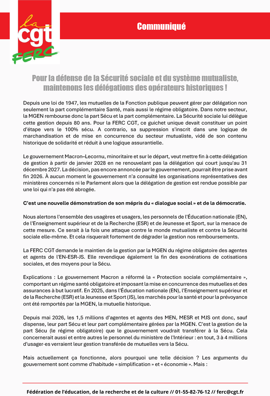 logo Pour la défense de la Sécurité sociale et du système mutualiste, maintenons les délégations des opérateurs historiques !